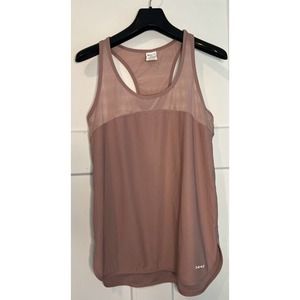Hind Womens‎ Tank Top Shirt Pink Sleeveless Scoop Neck Racerback Metallic M